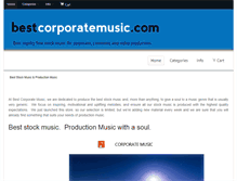 Tablet Screenshot of bestcorporatemusic.com